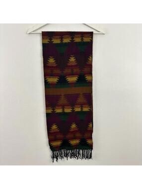 Modena Aztec Southwestern Boho Fringe Scarf
